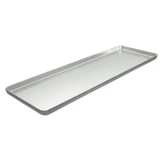 SCHNEIDER Ausstell-/Thekenbleche, silber, Blech aus gebeiztem Aluminium, Maße: 200 x 600 x 20 mm