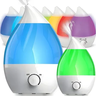 Luftbefeuchter Diffuser 2.6 l Aroma Air Humidifier Ultraschall 7 Farben Raumbefeuchter Elektrisch Duftlampe Aromatherapie Öle Diffusor Büro Yoga Retoo