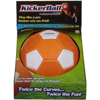 CHTK4 Stay Active KICKERBALL by Swerve Ball Football Toy Size 4 Aerodynamic Panels for Swerve Tricks, Indoor & Outdoor, As Seen On TV, Unisex, Orange White