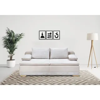 INOSIGN Schlafsofa "Ben", 218x97x96 cm Cord-Samt beige