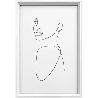 walther design Bilderrahmen Silhouette Holzrahmen, 20x30 cm, weiss, NW030W