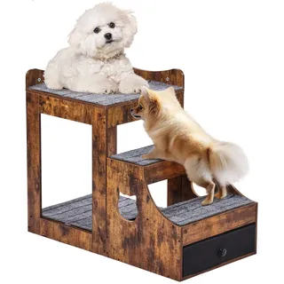 Vevor Etagenbett Haustiere Fenstersitz Hunde, Hundetreppe 3-Stufen 830x450x675mm