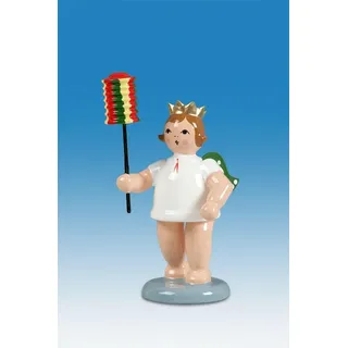 Engelfigur Adventengel mit Lampion ohne Krone Höhe ca 6 cm NEU Erzgebirge Holz