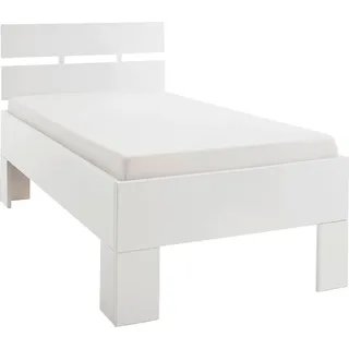 Home affaire Bettgestell »Progress Massivholzbett in 5 Größen, weiß lackiert« FSC®-zertifizierte massive Kiefer, hohe Belastbarkeit: 200kg je Seite, weiß