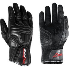 A-Pro Textile Leather Lined Motorbike Scooter City Sport Gloves Motorcycle Black L