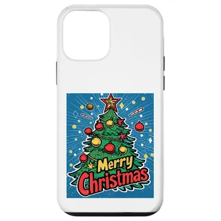 Weihnachtsbaum Lichter Weihnachtsbaumkugeln Pop Art Xmas Hülle für iPhone 12 mini