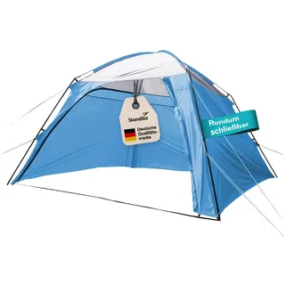 Skandika Pavillon | Camping Wohnzelt mit integrierten Seitenwänden, 3 x 3 m, Stehhöhe 2,1 m | Vorzelt, Duschzelt, Gartenzelt, Sonnenschutz, Windschutz