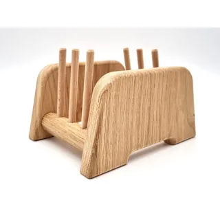 JOWE 4er Jausenbrett Halterung aus Eiche - Brettchenständer - Halterung für Schneidebretter - Bretterständer aus Eiche - in Österreich hergestellt (4er Halterung, Eiche)