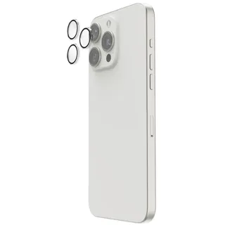 Hama Kameraschutz Lens Protect für iPhone 16 Pro/16 Pro Max 3 Einzellinsen, iPhone Linsenschutz stoßfest, 9H, Schutzfolie case-Friendly, Handy Kamera Abdeckung Kratzfest, Panzerglas iPhone blasenfrei)