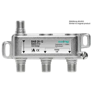 Axing BAB20-10 Abzweiger, 2-fach, 10 dB, 5-1006 MHz, F-Stecker, hohe Rückflussdämpfung, basic BAB02010