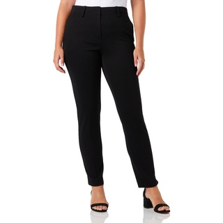 Gerry Weber Damen Klassische 7/8 Hose mit Bügelfalten unifarben 7/8 Länge Schwarz 36