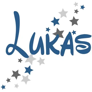 Türaufkleber personalisiert mit Namen Kinderzimmer Wandtattoo Wunschtext selbst gestalten - für alle glatten Oberflächen - wasserfest 10 bis 125 cm, Buchstaben Aufkleber für Möbel Auto Fahrrad Blau