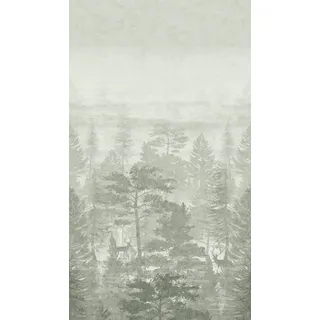 A.S. Création Kinderzimmer-Tapete Lilly & Luis - Strapazierfähige Vliestapete in Wald-Optik - 1,59 m x 2,80 m - Grün - Made in Germany – 770691