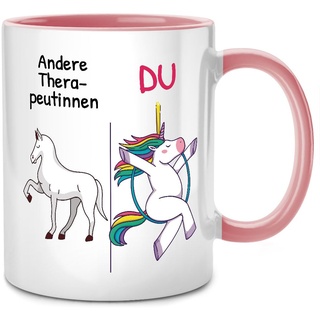 Andere Therapeutinnen Du Einhorn Tasse, Therapeutin Therapeut Geschenk, Psychologe Psychiater, Physiotherapie Physiotherapeut, Ergotherapeut Abschied