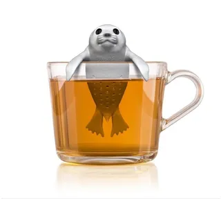 Winkee - Cute Animal Teesieb I Tee Ei für losen Tee I Tea Infuser lustig I Teesieb für Tasse I Gewürzsieb Silikon I Teekugel-Tier-Figur (Robbe)