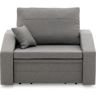 Klappsessel mit Schlaffunktion für Wohnzimmer, Schlafsessel Vertico 80cm Hellgrau - Hellgrau