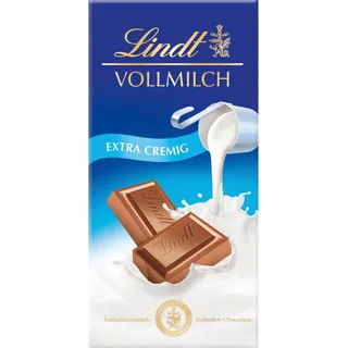 Lindt Schokolade | Vollmilch Tafel | 100g | extra cremige Vollmilch-Schokolade | Schokoladen-Tafel (Packung mit 5)