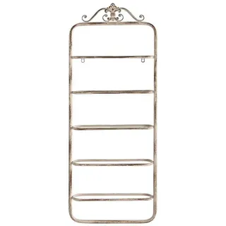 Flaschenregal DKD Home Decor Metall Weiß (39 x 9,5 x 102,5 cm) - Weiß