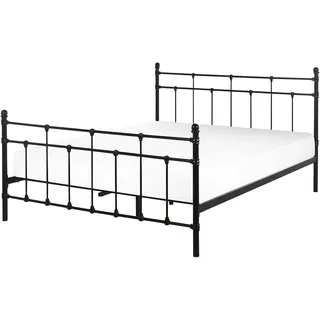 Beliani Bett mit Lattenrost Metall Lynx 140 x 200 cm