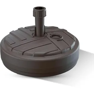 GARDENIX Sonnenschirmständer Rund Braun aus Kunststoff befüllbar mit Sand, Wasser, Kies zu Garten, Strand, Terrasse -Sonnenschirm Schirmhalter Schirmständer Schirmständer Ständer Sonnenschirmfuß