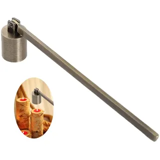 CC wonderland zone Kerzenlöscher-Candle Extinguisher–Dochtlöscher - Zubehör mit langem Griff Qualität Edelstahl Gefertigt Candle Snuffer,Bronze(Zylindrische Form)