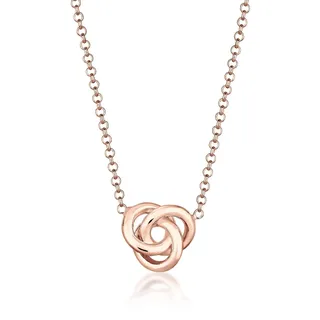 Elli Halskette Damen Knoten in 925 Sterling Silber Rosé vergoldet