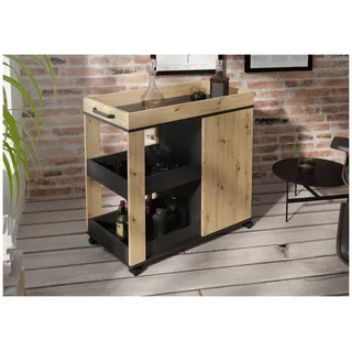 Servierwagen HOME BAR 204 Optik: Artisan Eiche Schwarzeiche, von Forte - Braun