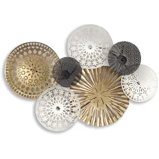 ADM - 'Orientalische Komposition' - Metallbild, Wandskulptur, komplett von Hand mit handwerklichen Techniken gefertigt - Gold - H50 cm