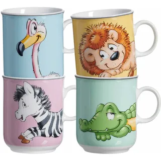 Ritzenhoff & Breker Kinderbecher Happy Zoo 0,27 l Blau 4 St.