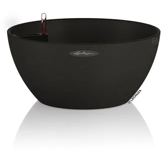 LECHUZA Cubeto Stone 40 Ø 40 x 18 cm Graphitschwarz