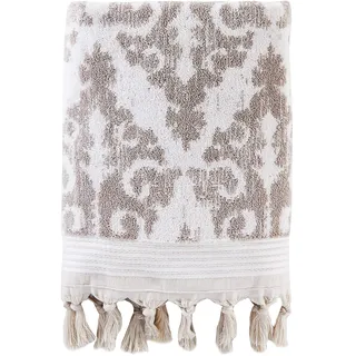 SKL Home Mirage Fringe Badetuch, Baumwolle, Taupe, Bath Towel