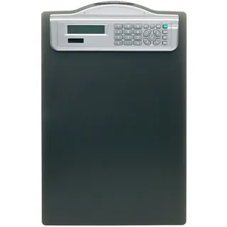 Alco ALCO-Albert 5518-11 Klemmbrett mit Solarrechner, DIN A4, Maßeinteilung, schwarz