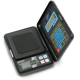 Kern Taschenwaage CM 1K1N (Wägebereich max. 1000 g, Ablesbarkeit 1 g, mit integriertem Taschenrechner, inkl. Batterien)