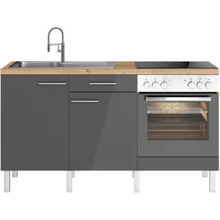 OPTIFIT Küchenzeile Lilly 160 cm schwarz