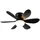 LUND 53 cm Deckenventilator Schwarz