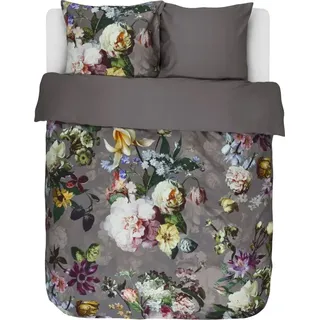Essenza Home Baumwollbettwäsche Fleur Farbe Taupe Größe 135x200 80x80 - Taupe