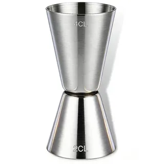 Cocktail Messbecher 2CL 4CL – Doppelter Jigger, Spirituosen Messbecher für Gin, Whiskey, Alkohol, Hochwertiges Bar- und Cocktail Zubehör