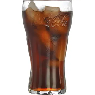 van Well Longdrinkglas »Coca-Cola«, (Set, 6 tlg., 6 Konturgläser), spülmaschinengeeignet, 6-teilig, farblos