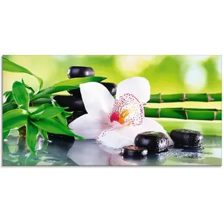ARTland Spa Steine Bambus Zweige Orchidee Zen, (1 St.), in verschiedenen Größen, grün
