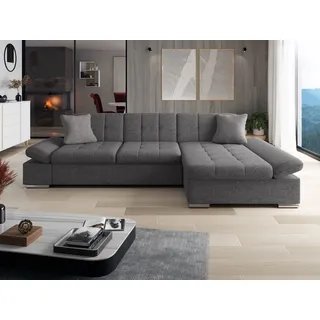Mirjan24 Ecksofa Montana Grau 3-Sitzer