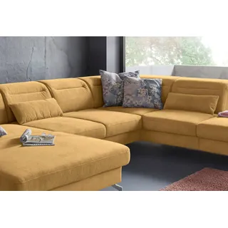 Sofakissen SIT & MORE "Percy", gelb (mustard), B:65cm H:25cm T:10cm, Polsterauflagen, Sofakissen, Dekokissen, 2-teiliges Kissenset