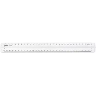 ARISTO College Prismen Lineal AR2303399, transparent, mit Griff und Facette, 30 cm