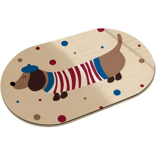 Dackel Geschenke, Bunte Fußmatte Lustig Mit Dackel Motiv, 40x60 Cm Ovaler Türvorleger, Rutschfeste Und Waschbare Fußmatten Haustür Für Innen Und Außen, Süße Schmutzfangmatte, Ideale Dackel Deko