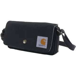CARHARTT Horizontale Umhängetasche, kann als Crossbody, Clutch oder Hüfttasche mit abnehmbarem Gurt getragen Werden, Schwarz