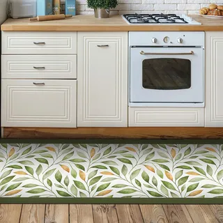 CREARREDA Läufer Teppich Küchenteppich Isolierend, feuerhemmend, Kratzfest, hypoallergen, leicht zu waschender Vinyl Teppich. Komplett in Italien hergestellt Küchenmatte aus PVC rutschfeste