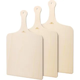 Pizzaschieber Holz 42x30cm, Pizzaschaufel Flammkuchenbrett 3er Set