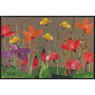 Salonloewe Rosina Wachtmeister Ciclamini 050x075 cm Eingangs-Matte bunt Blumen Fussabtreter Sauberlaufmatte waschbar