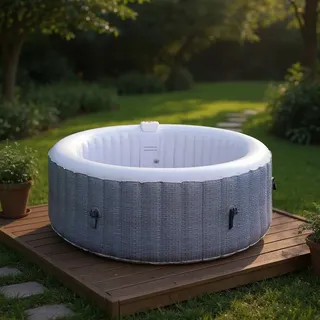 Mobiler (aufblasbarer) Whirlpool Belatrix Faro 130 - Schwarz, Grau