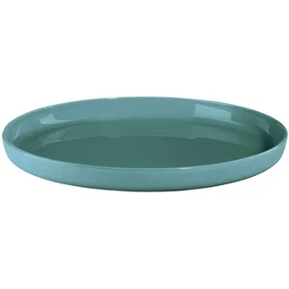 ASA Nova Blue Lagoon Teller aus Steinzeug in der Farbe Blau Matt, Maße: 25cm x 25cm x 3cm, 4403026