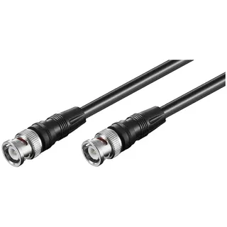 goobay Verbindungskabel BNC (RG58), Koaxialkabel, BNC-Stecker -> BNC-Stecker, 2-Fach geschirmt, 50 Ohm, schwarz, 5 Meter